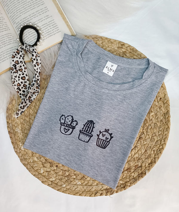 Camiseta Cactus Gris Jasper