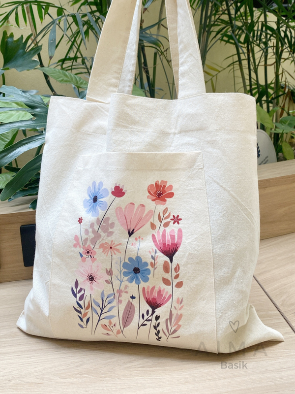 Bolso De Compras Tote Bag ( Flores )