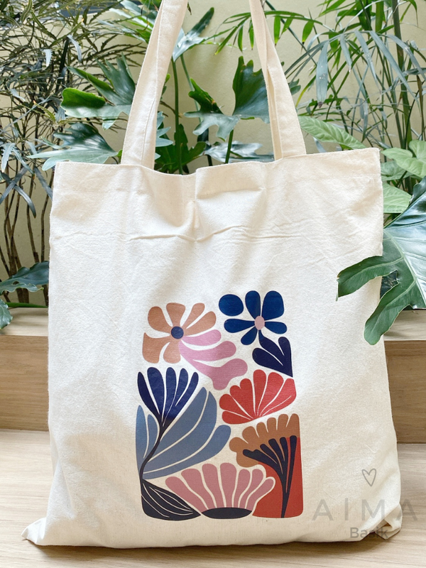 Bolso De Compra Tote Bag ( Flores Colores )