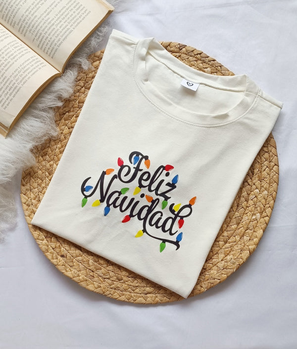 Camiseta Feliz Navidad Luces