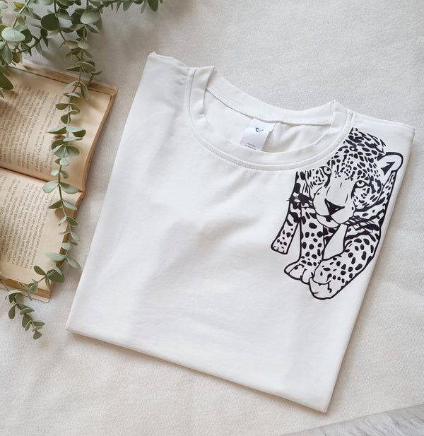 Camiseta Cuello Leopardo