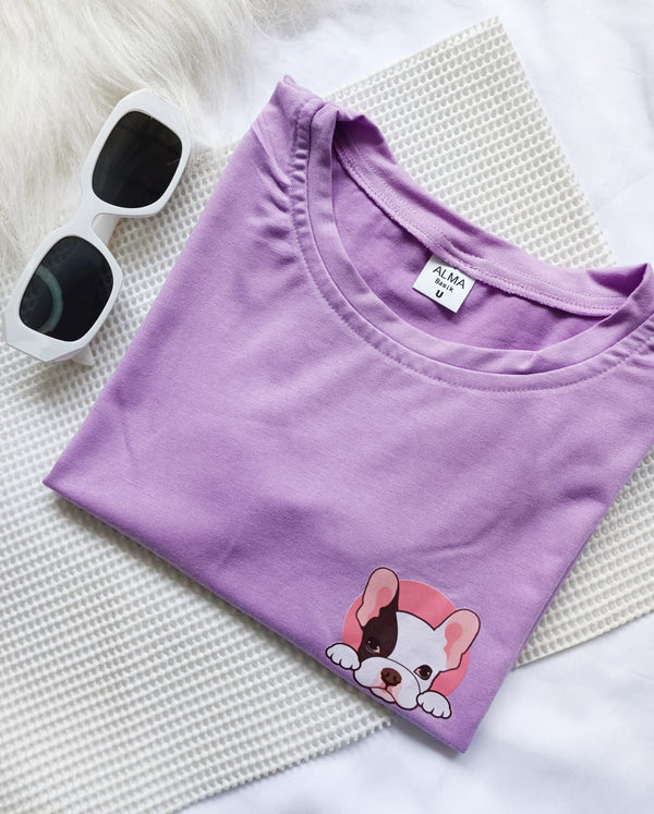 Camiseta Corta Lila Dog