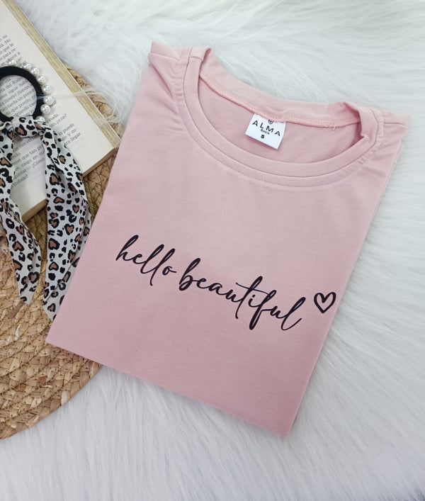 Camiseta Hello Beautiful