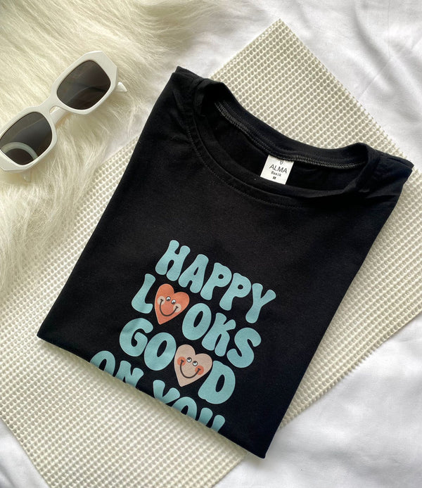 Camiseta Happy Looks Good