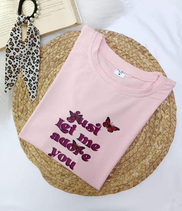 Camiseta Palo Rosa  Mariposa Purple