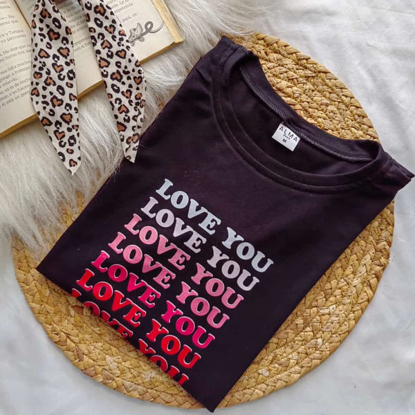 Camiseta Negra Love You