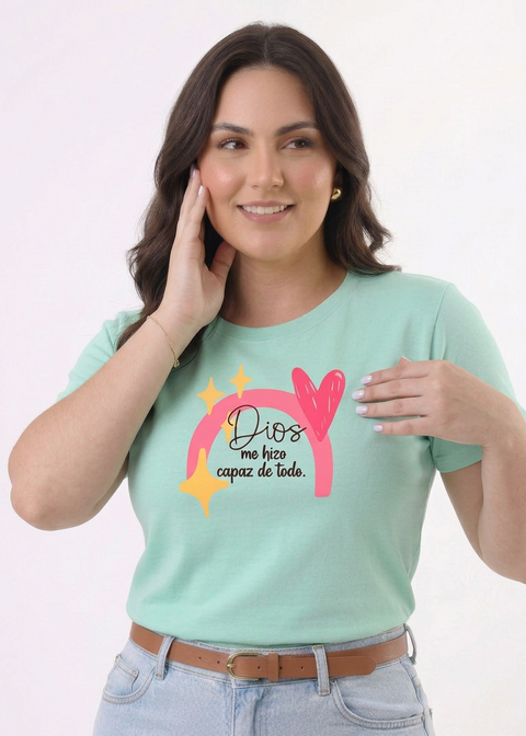 Camiseta Dios me hizo capaz de todo
