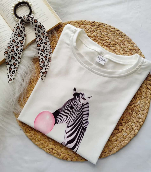 Camisete Zebra Chicle