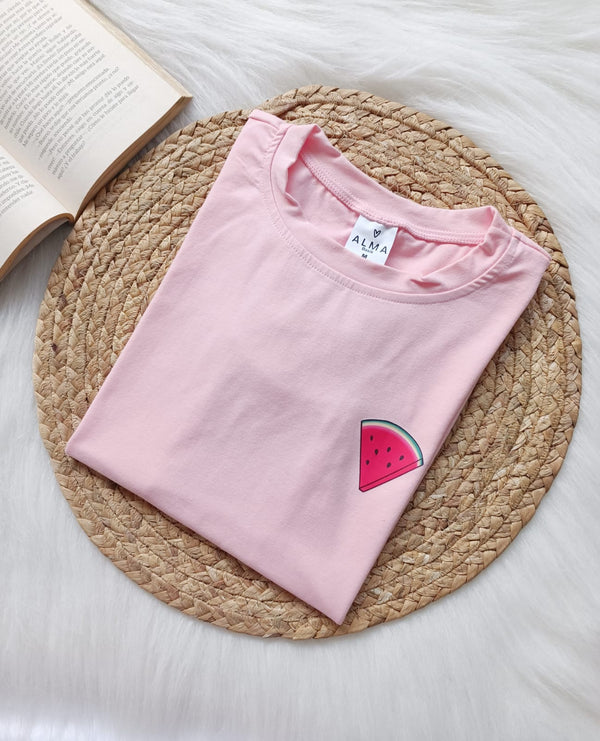 Camiseta Sandia Palo Rosa