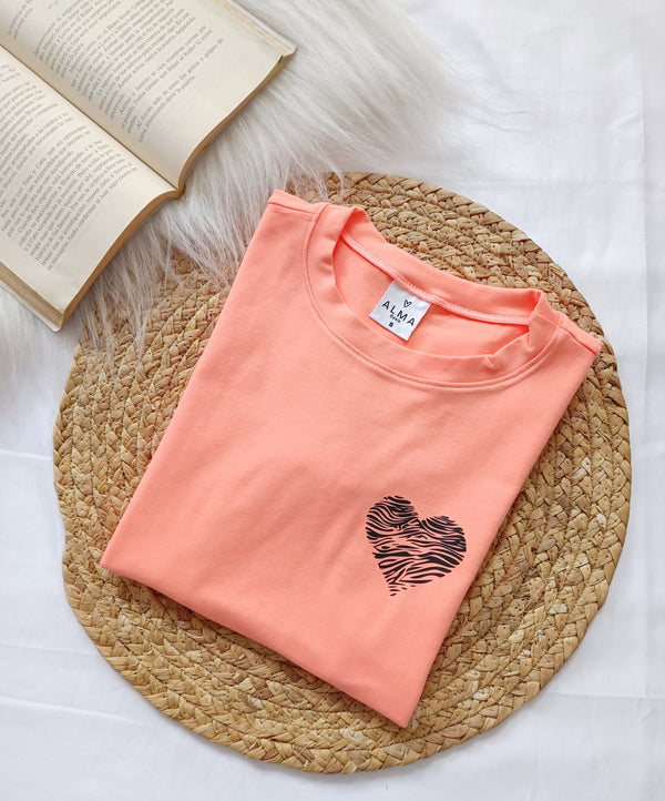 Camiseta Corazon Zebra
