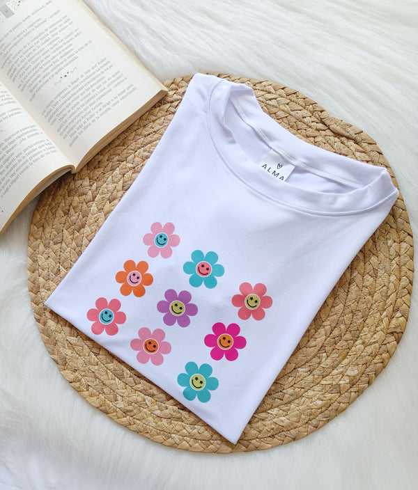 Camiseta Flores carita