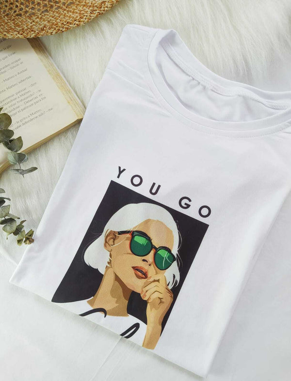 Camiseta muñeca gafa S-Blanco