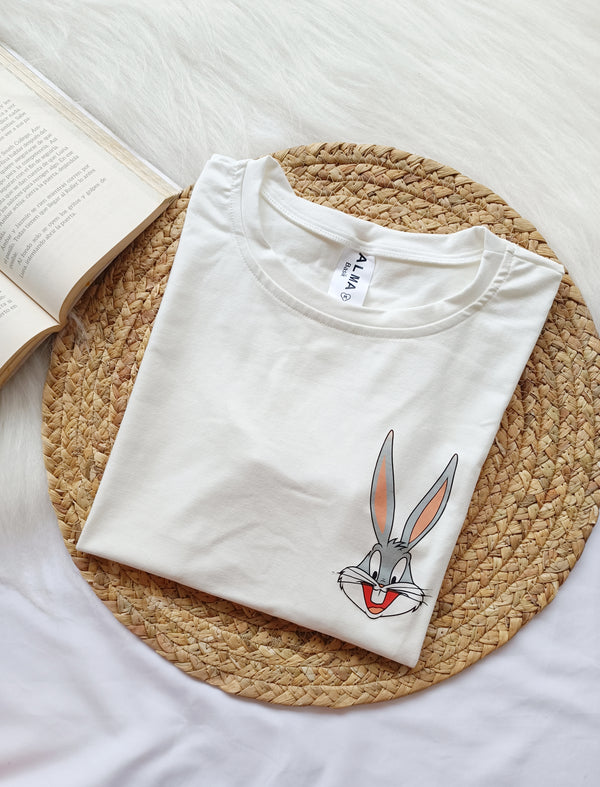 Camiseta Bugs Bonny Blanco hueso